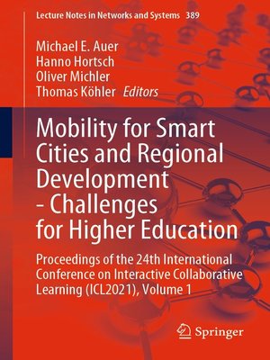 cover image of Mobility for Smart Cities and Regional Development--Challenges for Higher Education